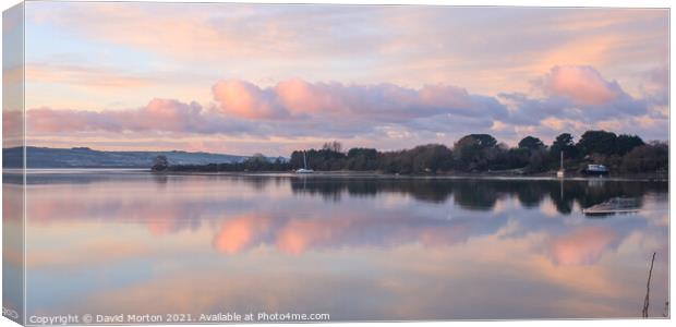 Early Morning by the Taw Estuary Canvas Print by David Morton