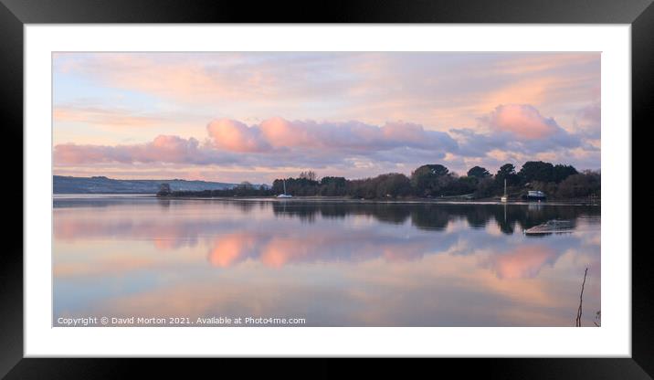 Early Morning by the Taw Estuary Framed Mounted Print by David Morton