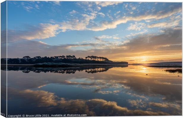 Mirror image at Budleigh Salterton  Canvas Print by Bruce Little