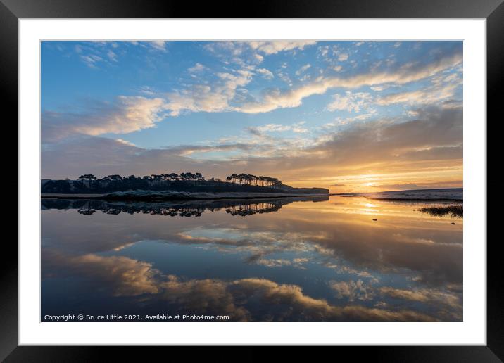 Mirror image at Budleigh Salterton  Framed Mounted Print by Bruce Little