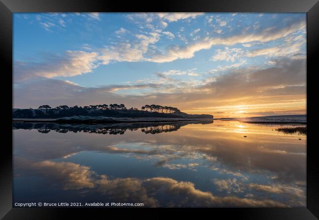Mirror image at Budleigh Salterton  Framed Print by Bruce Little