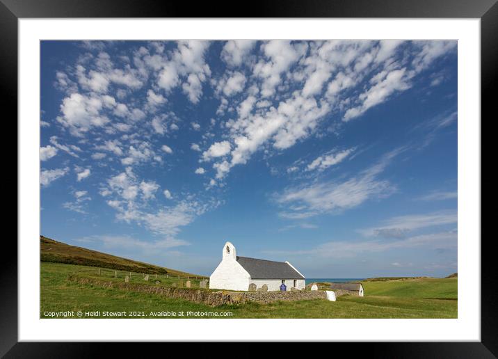 Medieval Church at Mwnt in West Wales  Framed Mounted Print by Heidi Stewart