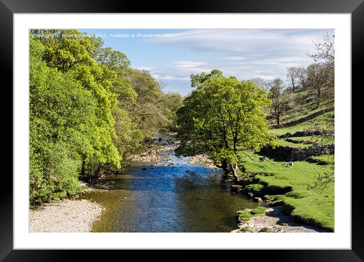 River Wharfe at Kettlewell in Yorkshire Framed Mounted Print by Pearl Bucknall