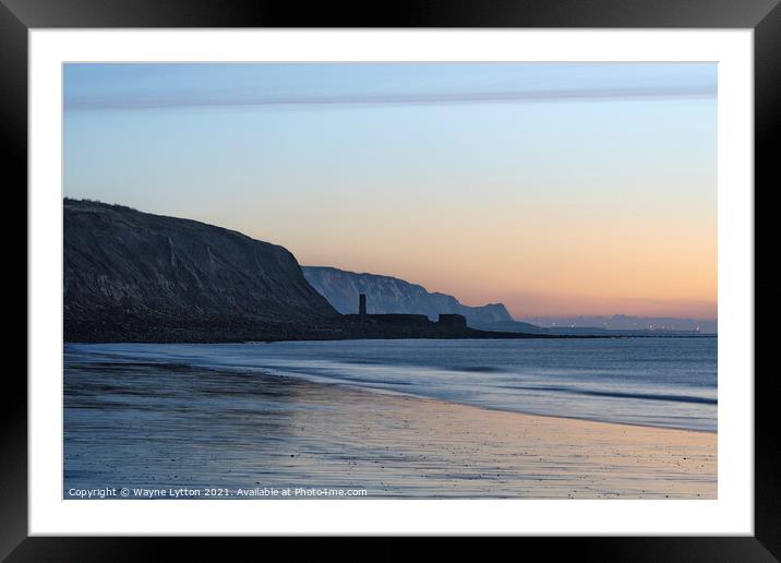 Folkestone Warren Sunrise Framed Mounted Print by Wayne Lytton