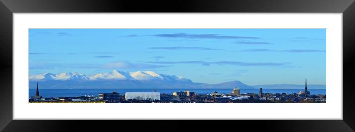 Ayr and Arran panorama Framed Mounted Print by Allan Durward Photography