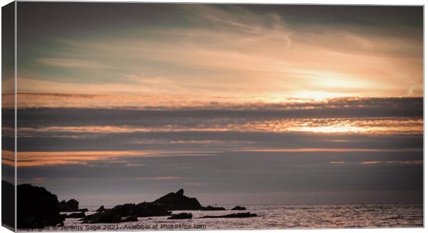 Majestic Sunrise over North Devon Coast Canvas Print by Jeremy Sage
