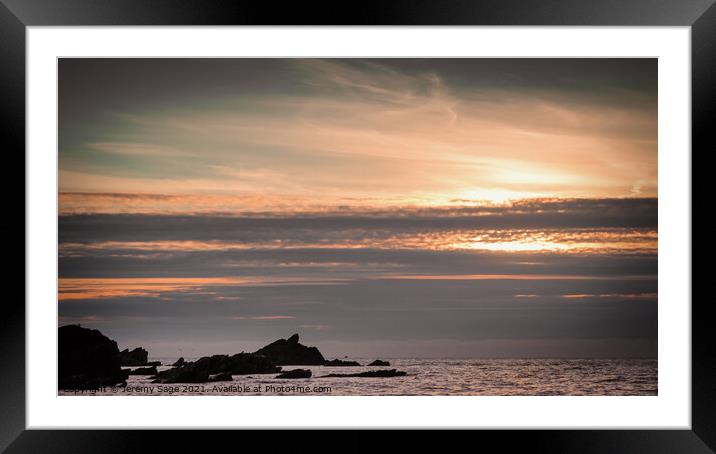 Majestic Sunrise over North Devon Coast Framed Mounted Print by Jeremy Sage