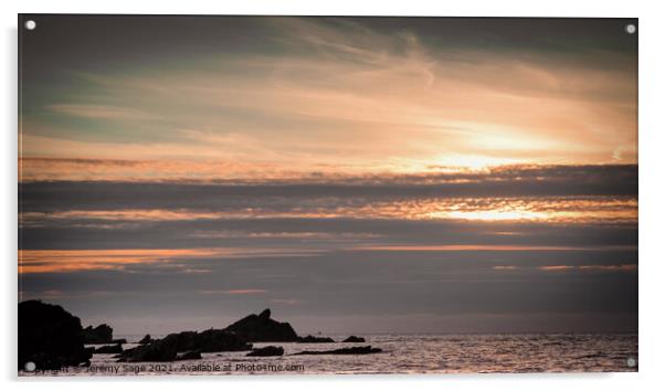Majestic Sunrise over North Devon Coast Acrylic by Jeremy Sage