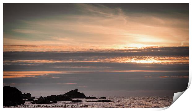 Majestic Sunrise over North Devon Coast Print by Jeremy Sage