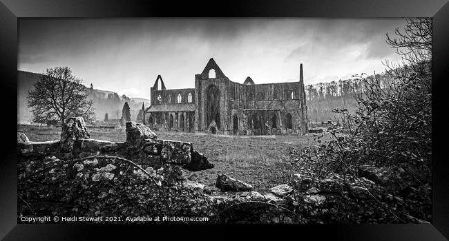 Tintern Abbey in Monmouthshire, Wales Framed Print by Heidi Stewart