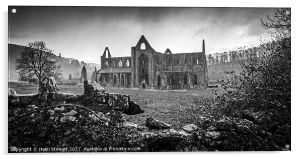 Tintern Abbey in Monmouthshire, Wales Acrylic by Heidi Stewart