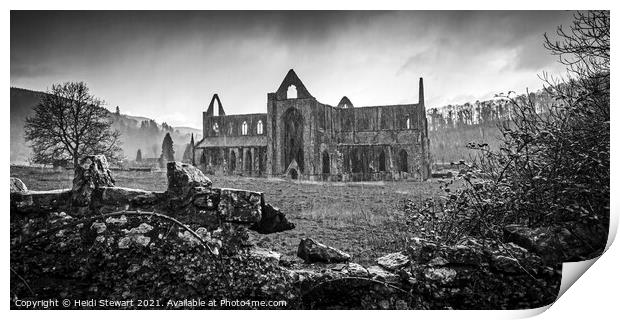 Tintern Abbey in Monmouthshire, Wales Print by Heidi Stewart