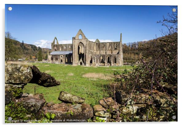 Tintern Abbey in Monmouthshire, Wales Acrylic by Heidi Stewart