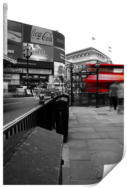 Red Bus London Print by Sarah Waddams