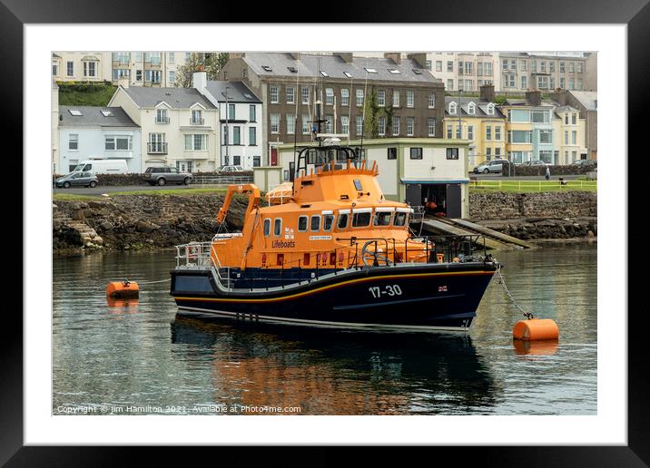Portrush Lifeboat,Northern Ireland Framed Mounted Print by jim Hamilton