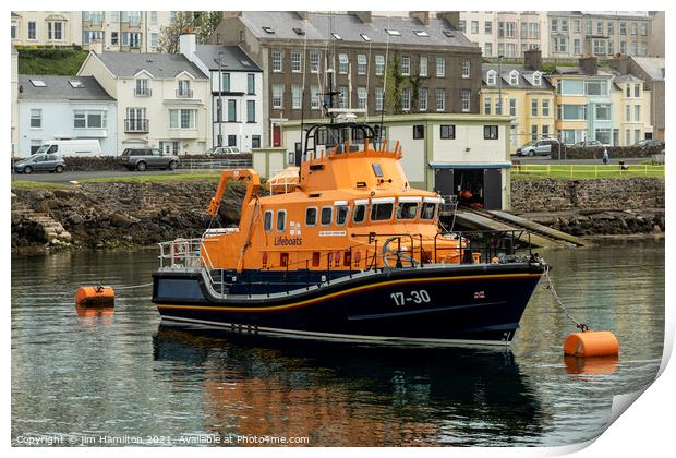 Portrush Lifeboat,Northern Ireland Print by jim Hamilton