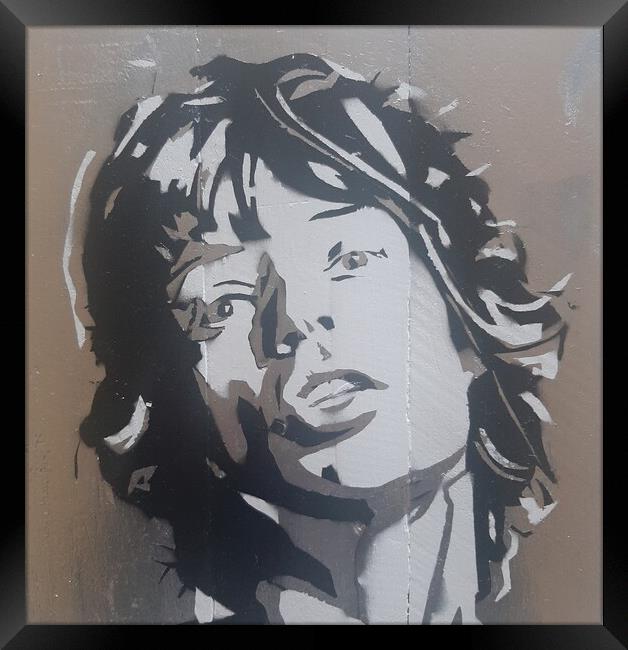 Mick Jagger art print Framed Print by John Kenny