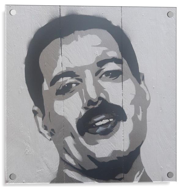 Freddie Mercury art  Acrylic by John Kenny