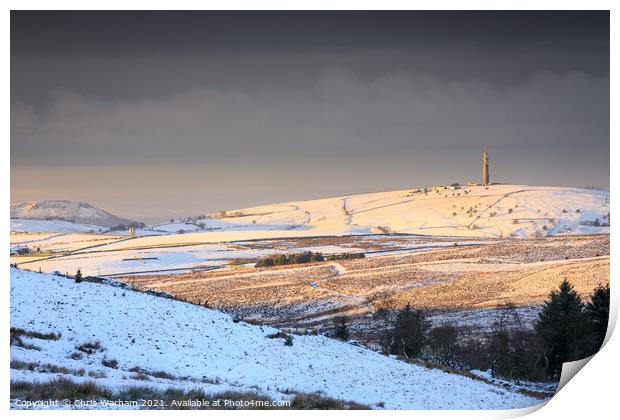 Croker Hill and Sutton Common - Macclesfield Print by Chris Warham