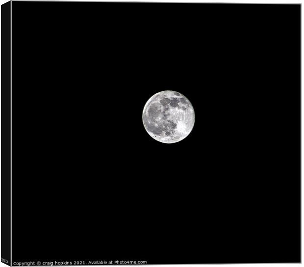 Last full moon 2020 Canvas Print by craig hopkins