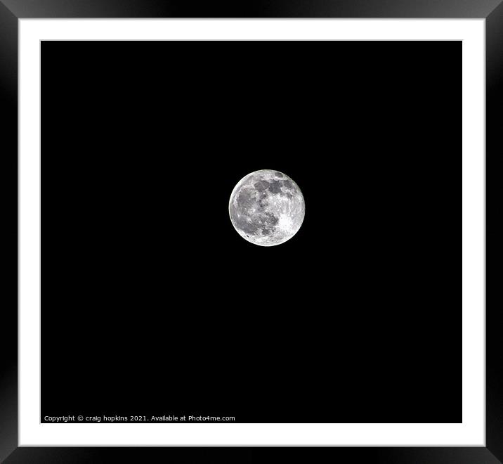 Last full moon 2020 Framed Mounted Print by craig hopkins