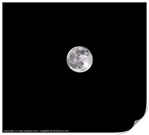 Last full moon 2020 Print by craig hopkins