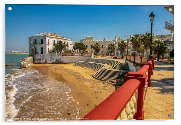 Plaza del Castillo Beach Acrylic by Wight Landscapes