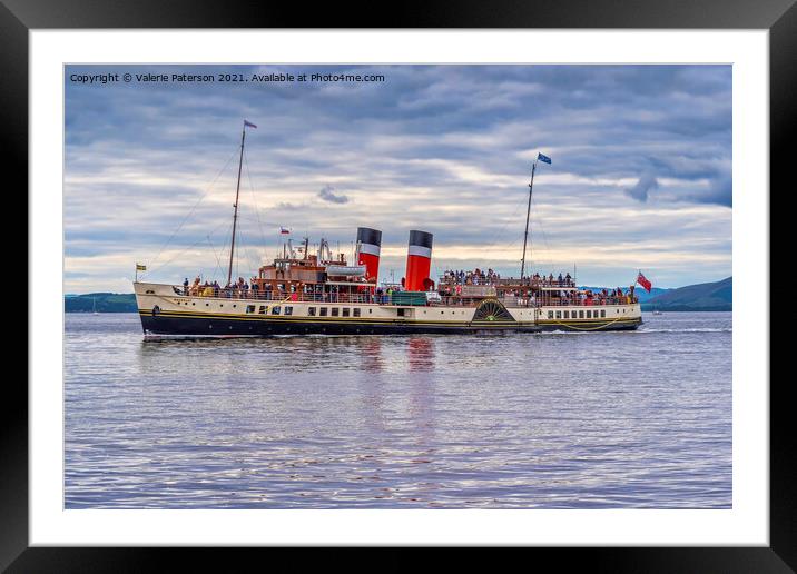 Waverley Paddle Steamer Framed Mounted Print by Valerie Paterson