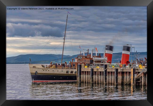 PS Waverley at Largs Pier Framed Print by Valerie Paterson