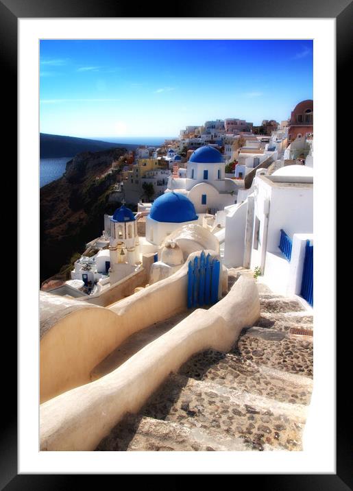 Oia, Santorini Framed Mounted Print by Scott Anderson