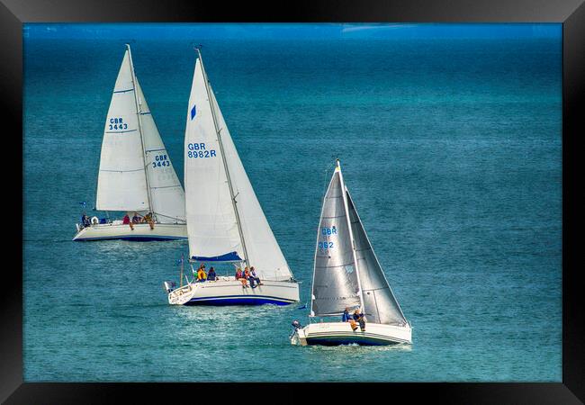 Battle of the Yachts Framed Print by Paul F Prestidge