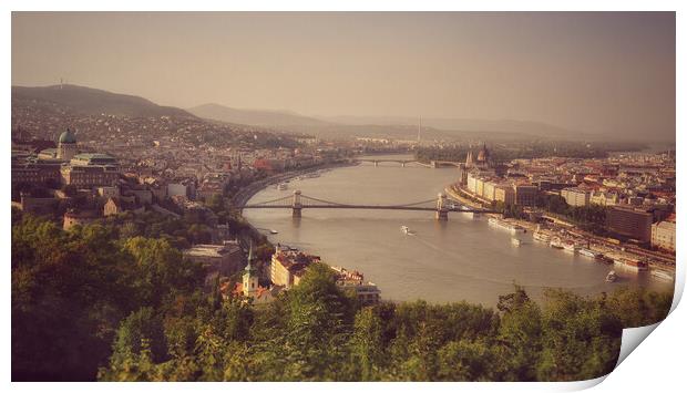 Budapest view Print by Scott Anderson