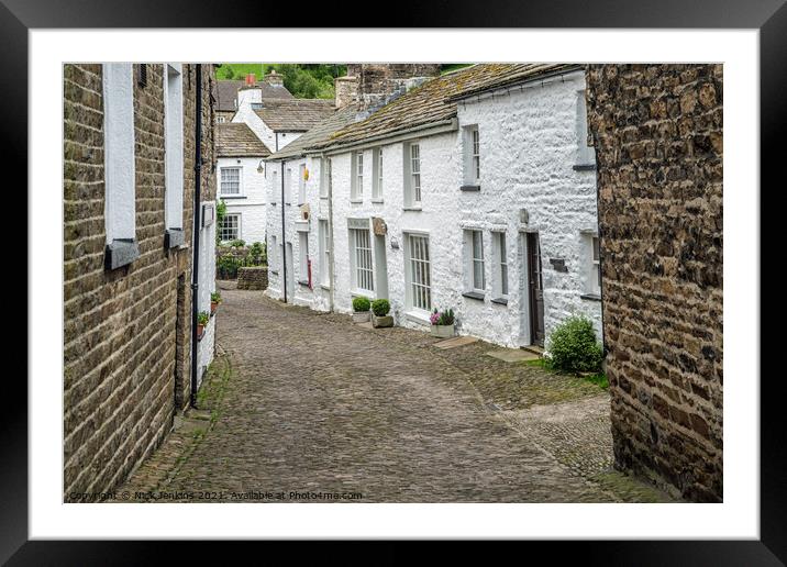 Dent Backstreet Dentdale Cumbria Yorkshire Dales Framed Mounted Print by Nick Jenkins