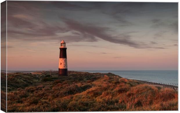 Last of the Light, Spurn Point, East Yorkshire  Canvas Print by Tony Gaskins