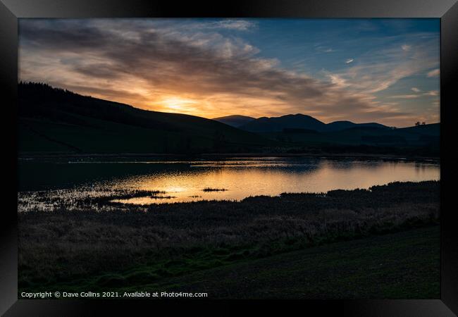 Sunrise, Yetholm Loch Nature Reserve, Scottish Borders, Great Britain Framed Print by Dave Collins