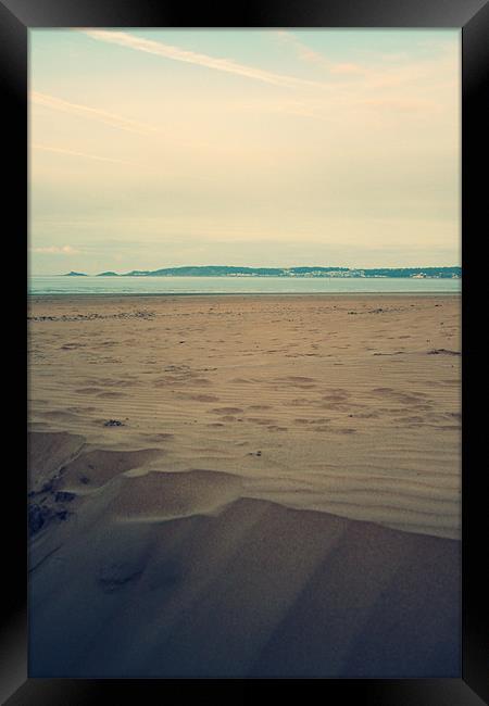 Swansea Beach looking to Mumbles Framed Print by Dan Davidson