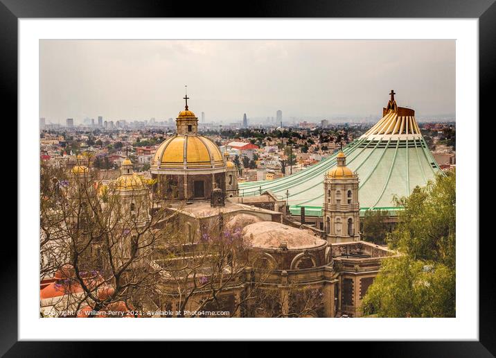 Shrine of the Guadalupe, Mexico City Framed Mounted Print by William Perry