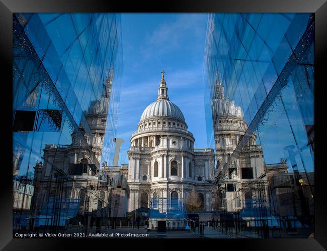 St Paul's Cathedral, London Framed Print by Vicky Outen