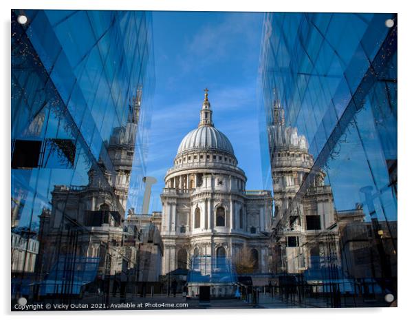 St Paul's Cathedral, London Acrylic by Vicky Outen