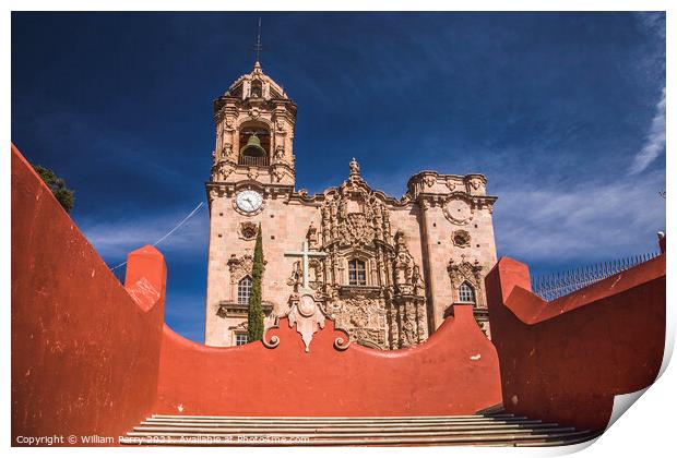 Templo De San Cayetano, Guanajuato Mexico Print by William Perry