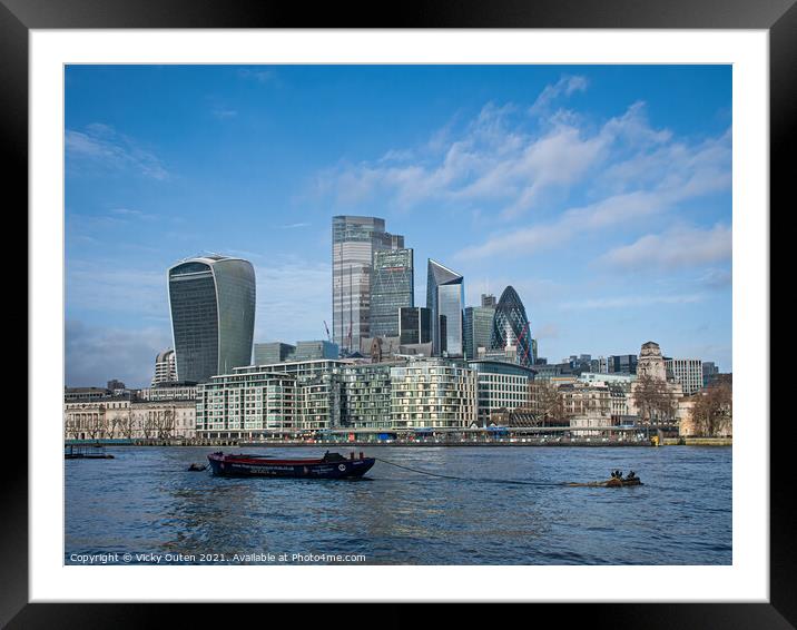 London cityscape  Framed Mounted Print by Vicky Outen