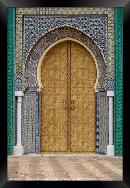 The royal palace in Fes Framed Print by Sergio Delle Vedove