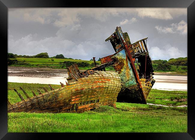 The Marsh Wrecks Framed Print by Trevor Kersley RIP