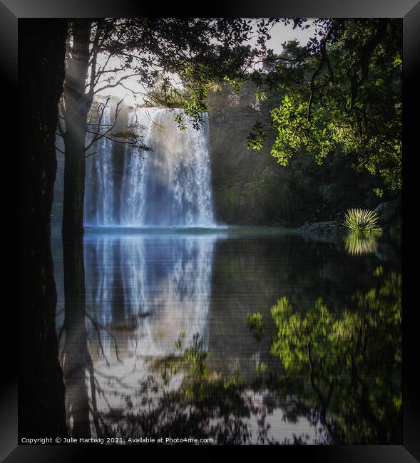 Whangarei Falls Framed Print by Julie Hartwig