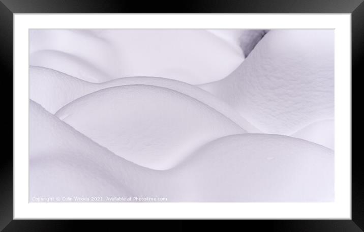 Snow shapes Framed Mounted Print by Colin Woods