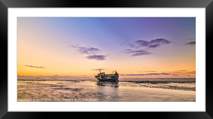 High and dry at Meols Framed Mounted Print by Kevin Smith