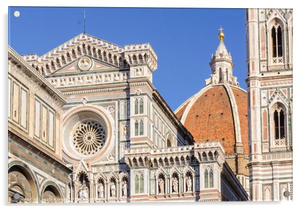 Duomo, Campanile, Battistero - Florence Acrylic by Laszlo Konya
