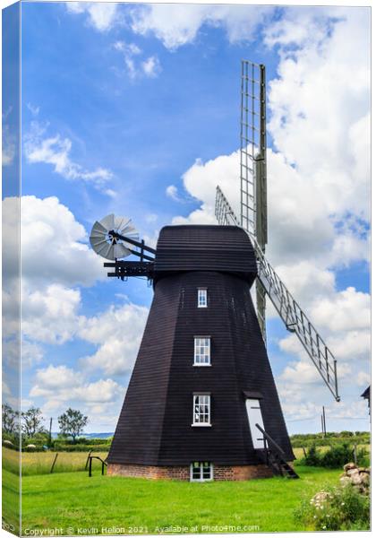 Lacey Green windmill Canvas Print by Kevin Hellon