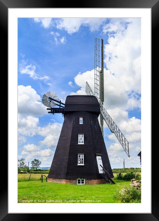 Lacey Green windmill Framed Mounted Print by Kevin Hellon