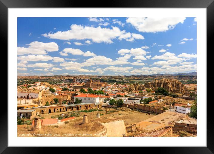 View over Guadix Framed Mounted Print by Kevin Hellon